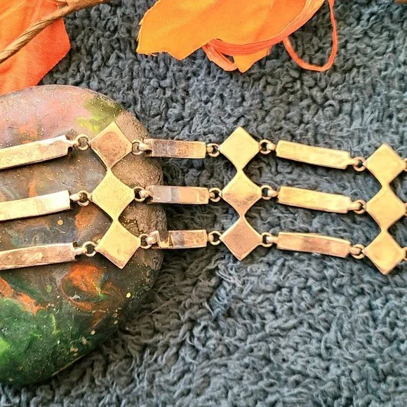 Vintage - Sterling Silver- Multi-Layered Bracelet - Intricate Design - 7.5 Long